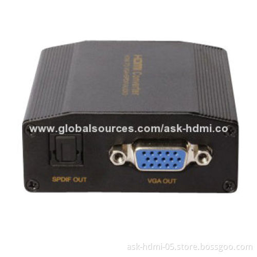 HDMI to VGA adapter with SPDIF and analog audio
